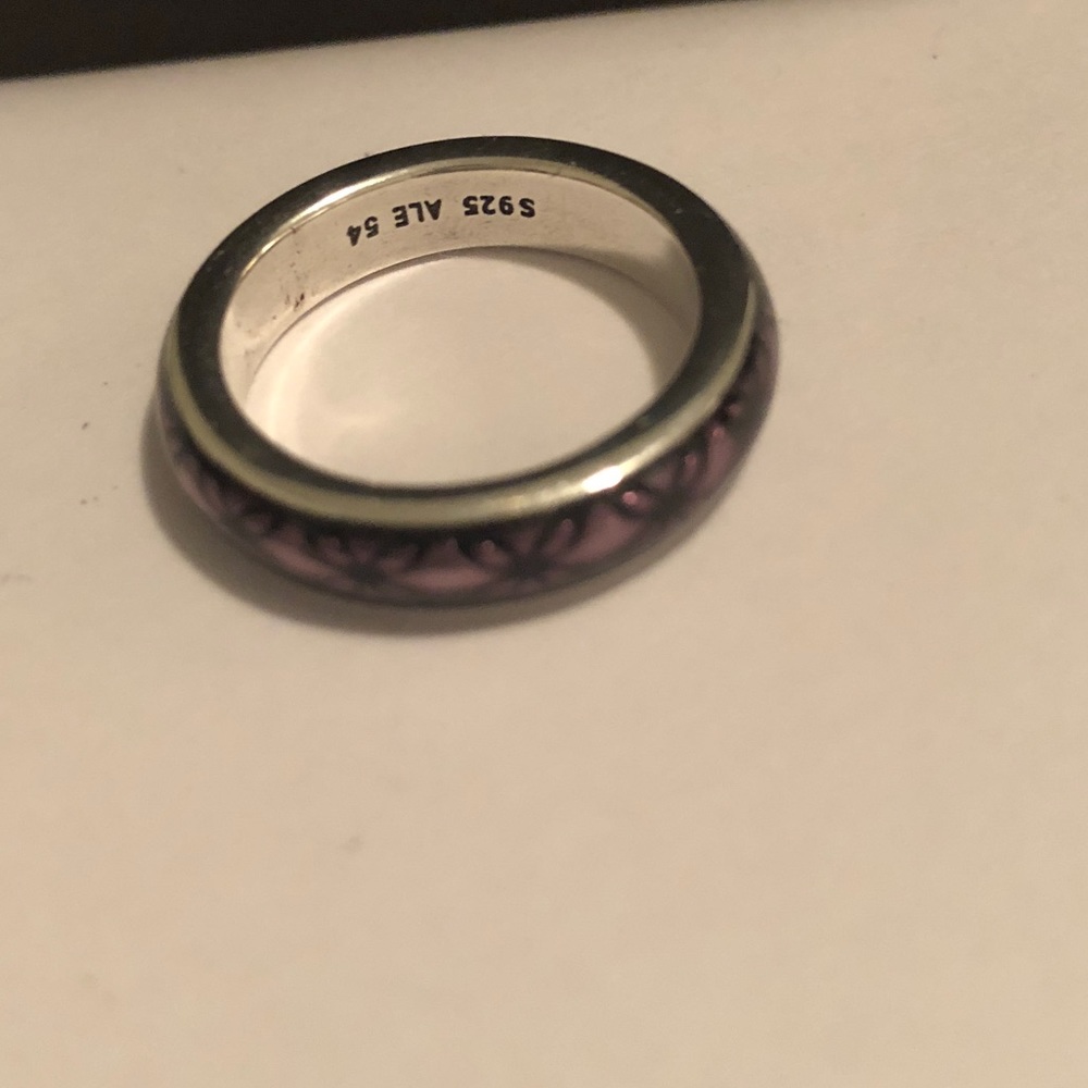 Pandora purple floral ring